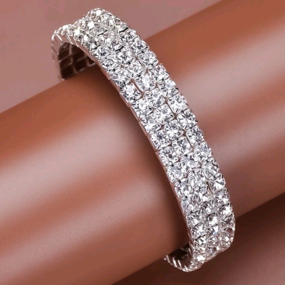 Silver Rhinestone Bracelet